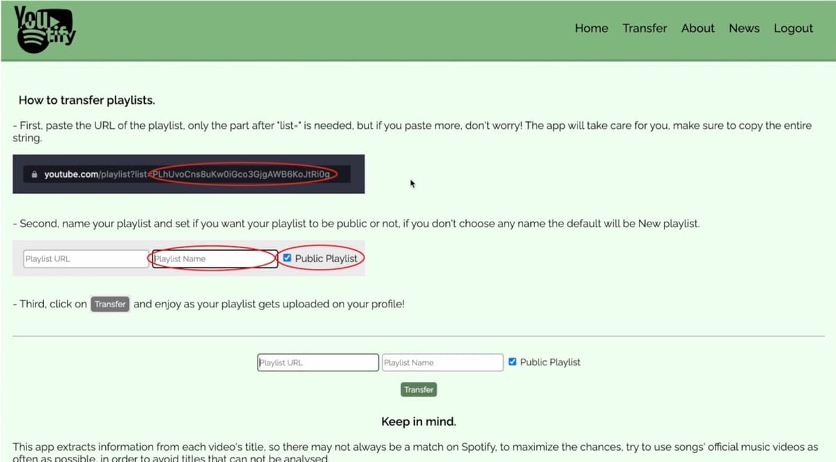 Image showing the Youtify - Youtube to Spotify converter project